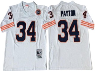 M&N Chicago Bears #34 Walter Payton White Legacy Jersey-Big Number