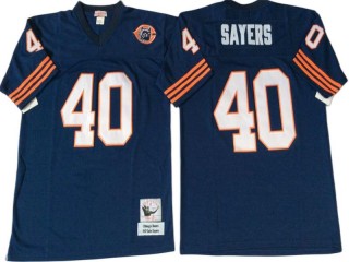 M&N Chicago Bears #40 Gale Sayers Navy Legacy Jersey-Big Number