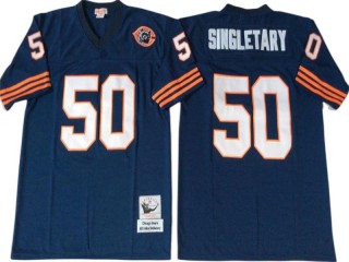 M&N Chicago Bears #50 Mike Singletary Navy Legacy Jersey-Big Number