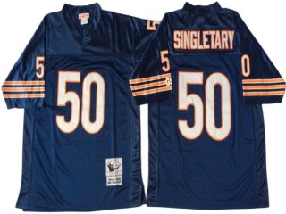 M&N Chicago Bears #50 Mike Singletary Navy Legacy Jersey - Small Number