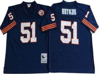 M&N Chicago Bears #51 Dick Butkus Navy Legacy Jersey-Big Number