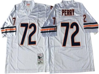 M&N Chicago Bears #72 William Perry White Legacy Jersey-Small Number