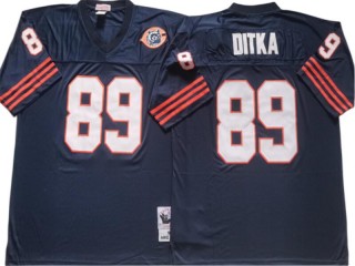 M&N Chicago Bears #89 Mike Ditka Navy Legacy Jersey-Big Number
