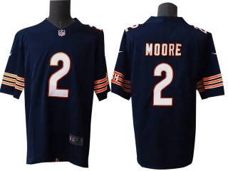 Chicago Bears #2 D.J. Moore Navy Vapor Limited Jersey