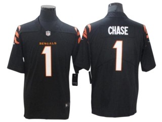 Cincinnati Bengals #1 Ja'Marr Chase Black Vapor Limited Jersey 