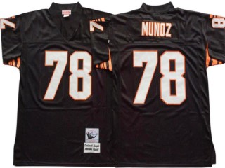 M&N Cincinnati Bengals #78 Anthony Munoz Black Legacy Jersey
