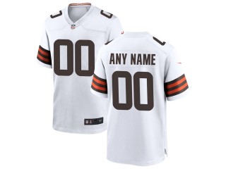 Custom Cleveland Browns White Vapor Limited Jersey