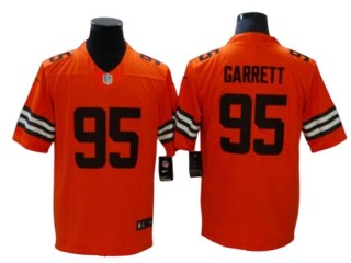 Cleveland Browns #95 Myles Garrett Orange 2021 Inverted Limited Jersey