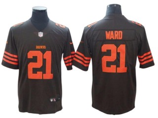 Cleveland Browns #21 Denzel Ward Brown Vapor Limited Alternate Jersey