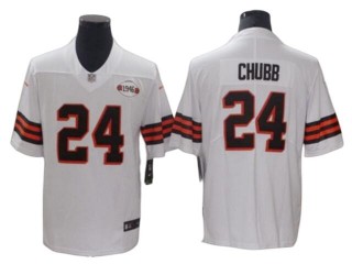 Cleveland Browns #24 Nick Chubb White 1946 Vapor Limited Jersey