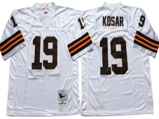 M&N Cleveland Browns #19 Bernie Kosar White Legacy Jersey