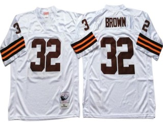 M&N Cleveland Browns #32 Jim Brown White Legacy Jersey