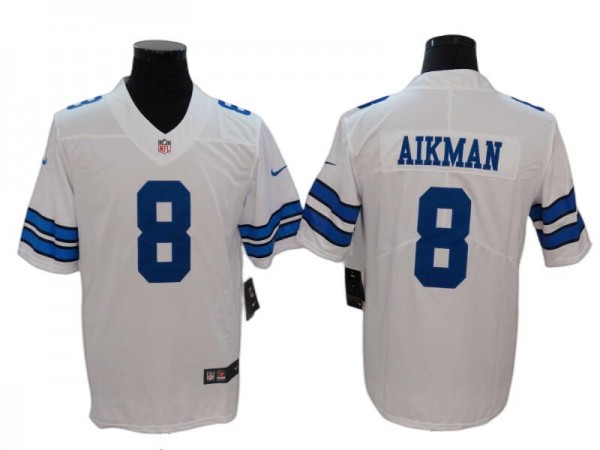 Dallas Cowboys #8 Troy Aikman White Vapor Untouchable Limited Jersey