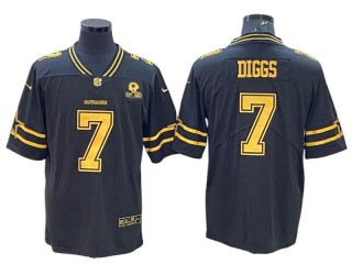 Dallas Cowboys #7 Trevon Diggs 2022 Black Gold Vapor Limited Jersey
