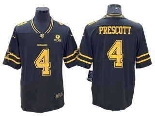 Dallas Cowboys #4 Dak Prescott 2022 Black Gold Vapor Limited Jersey