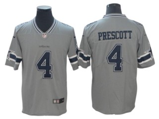 Dallas Cowboys #4 Dak Prescott Gray Inverted Legend Jersey