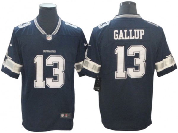 Dallas Cowboys #13 Michael Gallup Navy Vapor Untouchable Limited Jersey