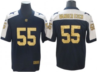 Dallas Cowboys #55 Leighton Vander Esch Navy-Gold Alternate Vapor Limited Jersey