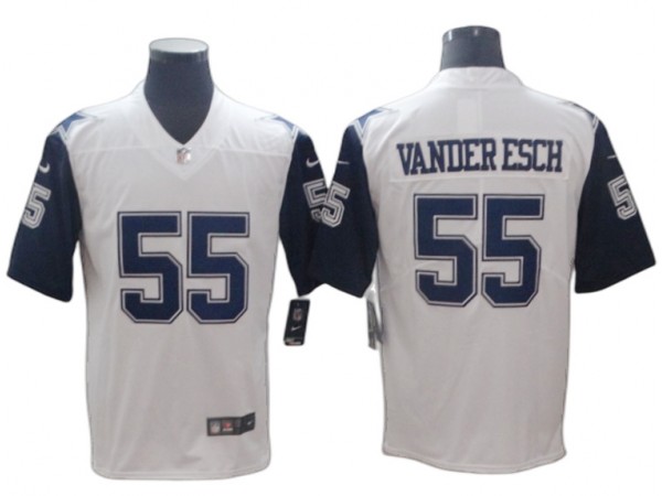Dallas Cowboys #55 Leighton Vander Esch White Color Rush Vapor Limited Jersey