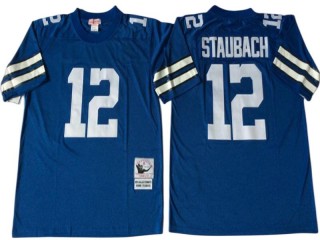 M&N Dallas Cowboys #12 Roger Staubach Blue Legacy Jersey