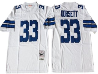 M&N Dallas Cowboys #33 Tony Dorsett White Legacy Jersey
