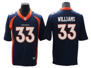 Denver Broncos #33 Javonte Williams Navy Vapor Limited Jersey