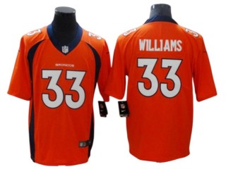 Denver Broncos #33 Javonte Williams Orange Vapor Limited Jersey