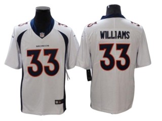 Denver Broncos #33 Javonte Williams White Vapor Limited Jersey