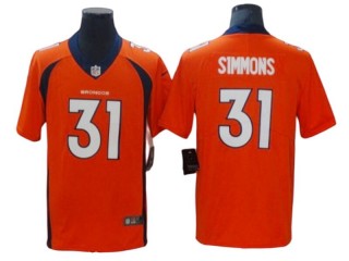 Denver Broncos #31 Justin Simmons Orange Vapor Limited Jersey