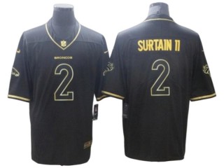 Denver Broncos #2 Pat Surtain II Black Gold Vapor Limited Jersey