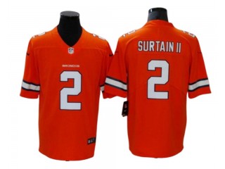 Denver Broncos #2 Pat Surtain II Orange Color Rush Limited Jersey