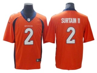 Denver Broncos #2 Pat Surtain II Orange Vapor Limited Jersey