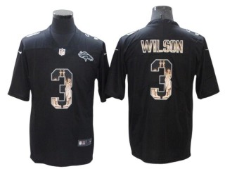 Denver Broncos #3 Russell Wilson Black Statue of Liberty Limited Jersey