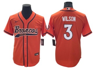 Denver Broncos #3 Russell Wilson Baseball Style Jersey