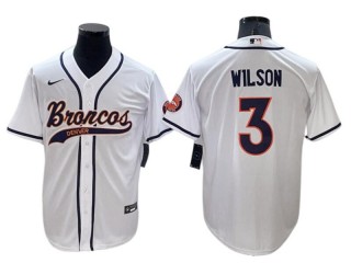 Denver Broncos #3 Russell Wilson Baseball Style Jersey