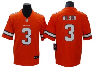 Denver Broncos #3 Russell Wilson Orange Color Rush Vapor Limited Jersey