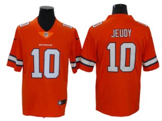 Denver Broncos #10 Jerry Jeudy Orange Color Rush Vapor Limited Jersey