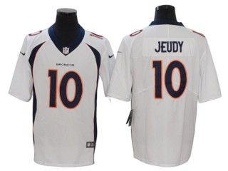 Denver Broncos #10 Jerry Jeudy White Vapor Untouchable Limited Jersey
