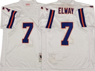 M&N Denver Broncos #7 John Elway White 1990 Legacy Jersey