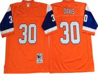M&N Denver Broncos #30 Terrell Davis Orange 1997 Legacy Jersey