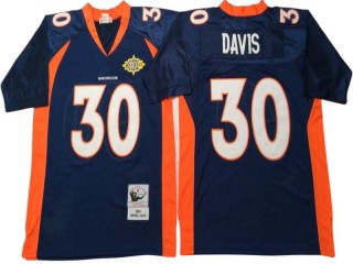 M&N Denver Broncos #30 Terrell Davis Navy 1997 Legacy Jersey