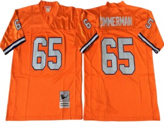 M&N Denver Broncos #65 Gary Zimmerman Orange Legacy Jersey