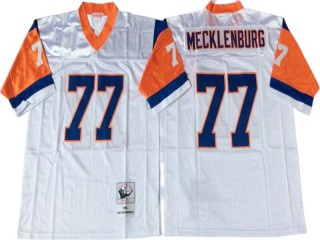 M&N Denver Broncos #77 Karl Mecklenburg White Legacy Jersey