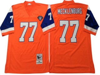 M&N Denver Broncos #77 Karl Mecklenburg Orange Legacy Jersey