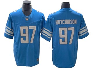 Detroit Lions #97 Aidan Hutchinson Light Blue Vapor F.U.S.E. Limited Jersey