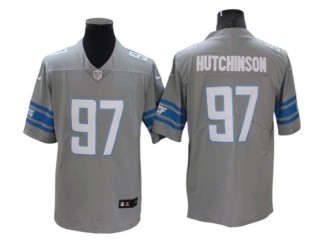 Detroit Lions #97 Aidan Hutchinson Gray Vapor Limited Jersey