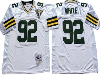 M&N Green Bay Packers #92 Reggie White White Throwback Jersey