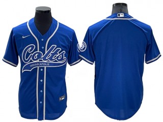 Indianapolis Colts Blank Royal Baseball Style Jersey