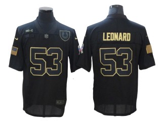 Indianapolis Colts #53 Darius Leonard Black 2020 Salute To Service Limited Jersey