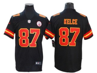 Kansas City Chiefs #87 Travis Kelce Black Vapor Limited Jersey